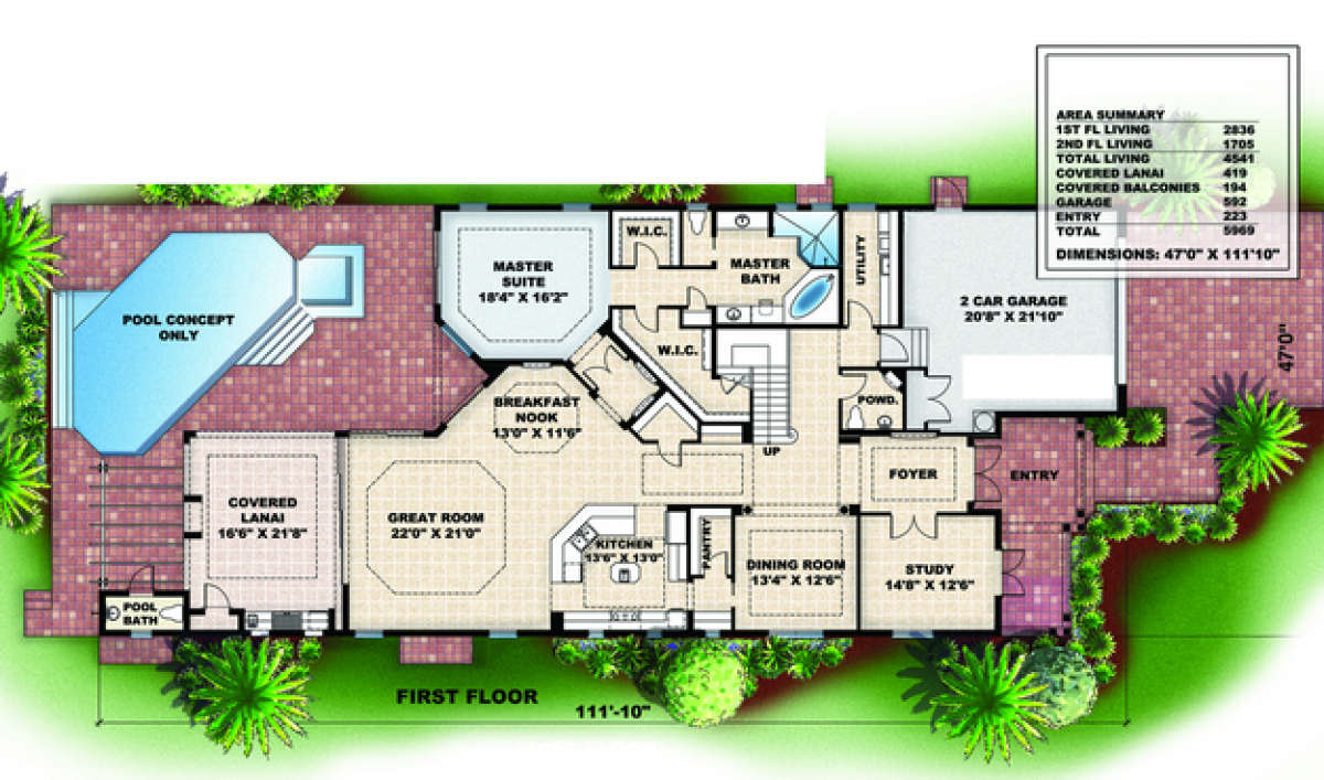 Floorplan 1 for House Plan #575-00043