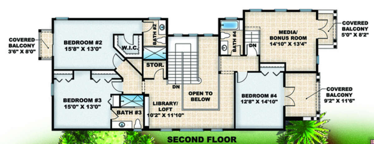 Floorplan 2 for House Plan #575-00043
