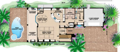 Floorplan 1 for House Plan #575-00047