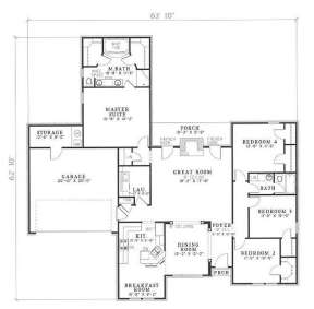 Floorplan 1 for House Plan #110-00259