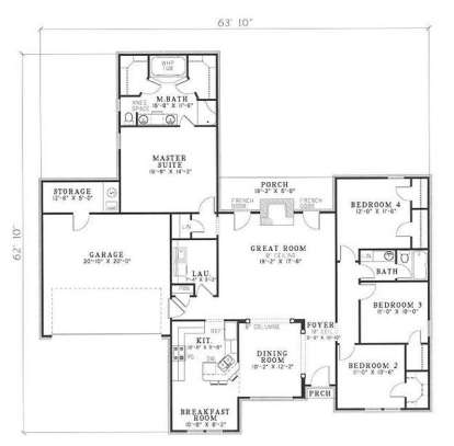 Floorplan 1 for House Plan #110-00259