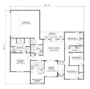 Floorplan 1 for House Plan #110-00260
