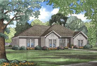 Ranch House Plan #110-00261 Elevation Photo
