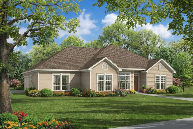 House Plan House Plan #4828 Angled Front Elevation
