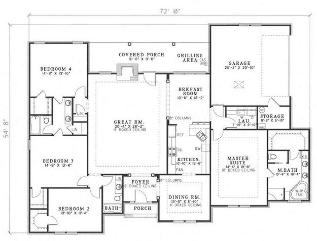 Floorplan 1 for House Plan #110-00262