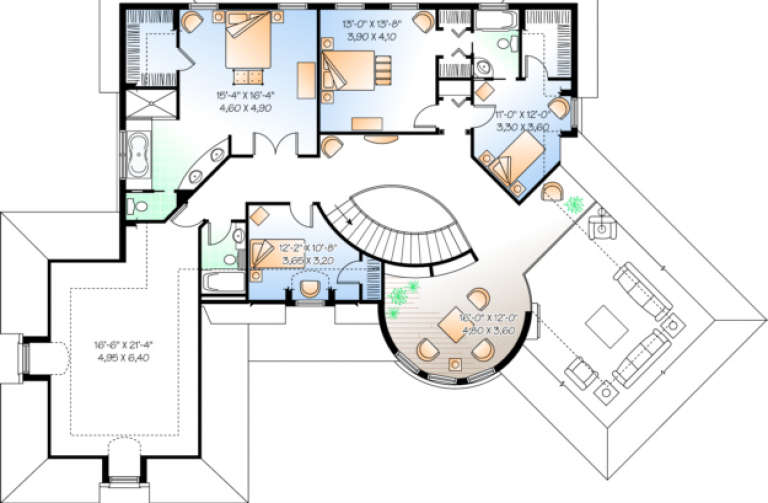 House Plan House Plan #483 Drawing 2