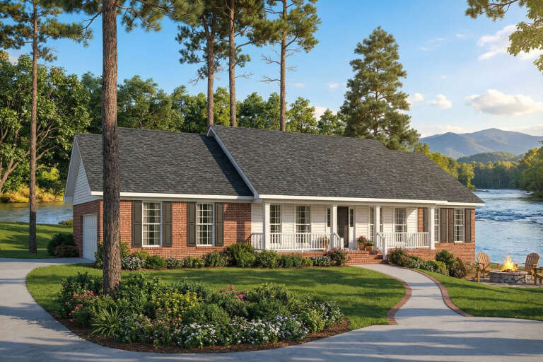 House Plan House Plan #4830 Angled Front Elevation