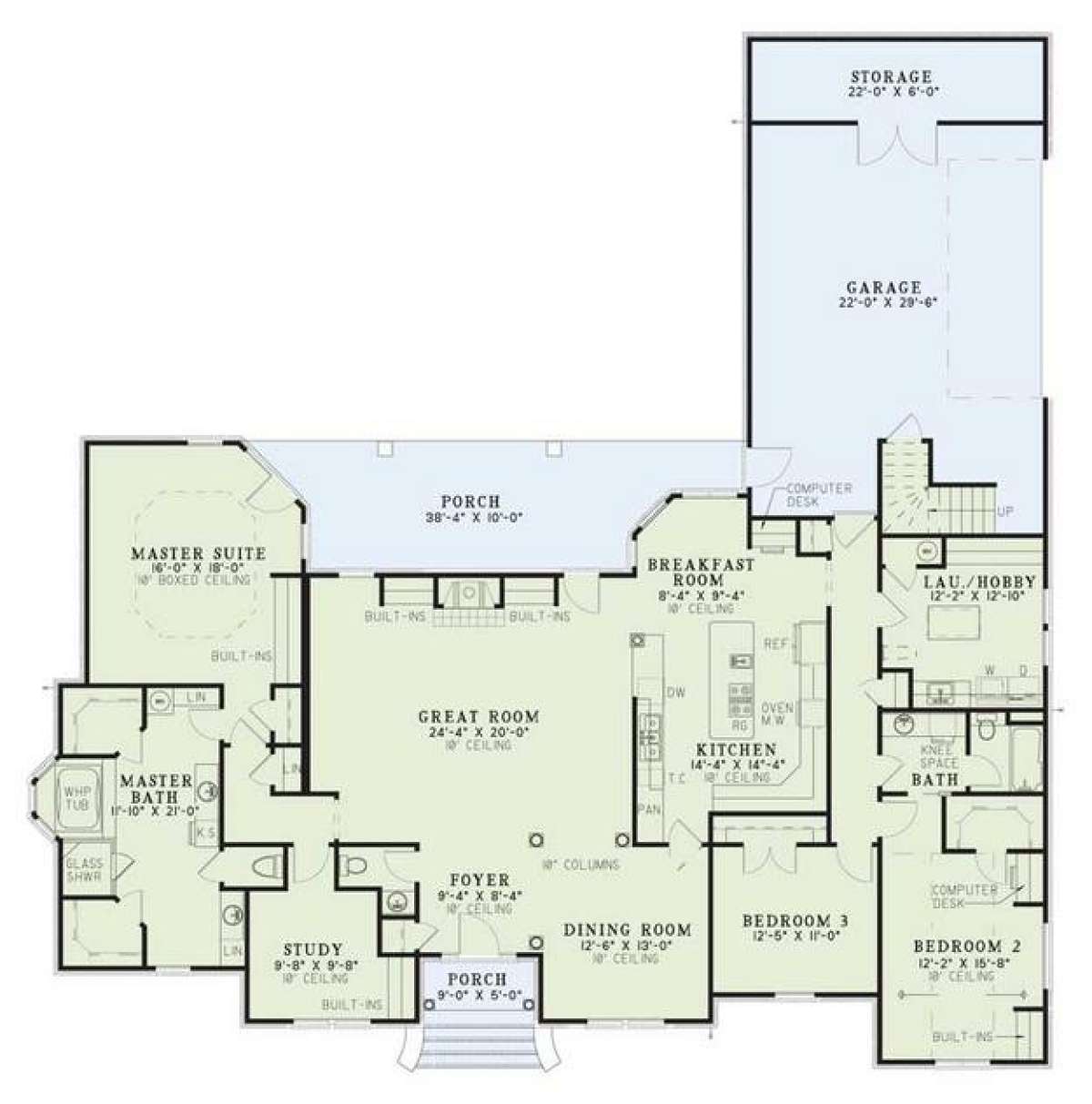 Floorplan 1 for House Plan #110-00268