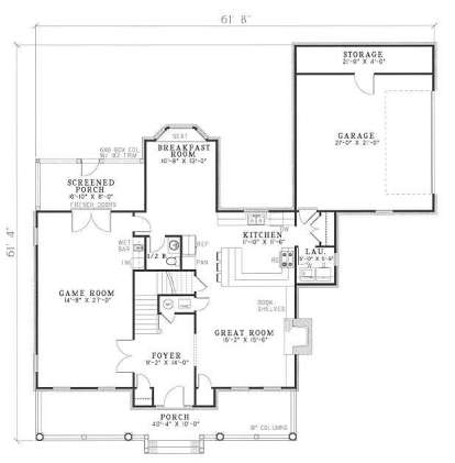 Floorplan 1 for House Plan #110-00270