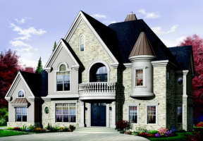 European House Plan #034-00091 Elevation Photo