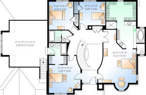 Second Floor for House Plan #034-00091