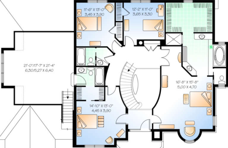House Plan House Plan #484 Drawing 2