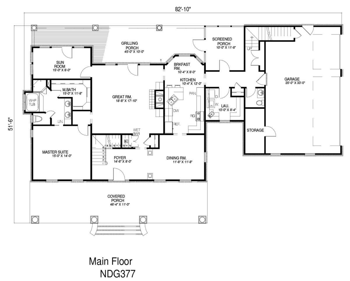 Main Floor for House Plan #110-00274