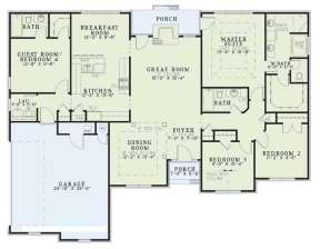 Floorplan 1 for House Plan #110-00276