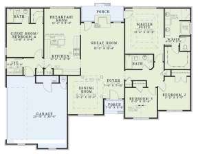 Floorplan 1 for House Plan #110-00276