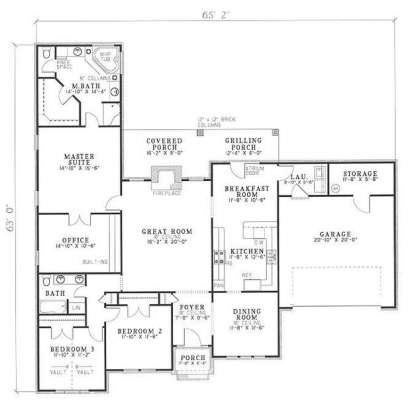 Floorplan 1 for House Plan #110-00280