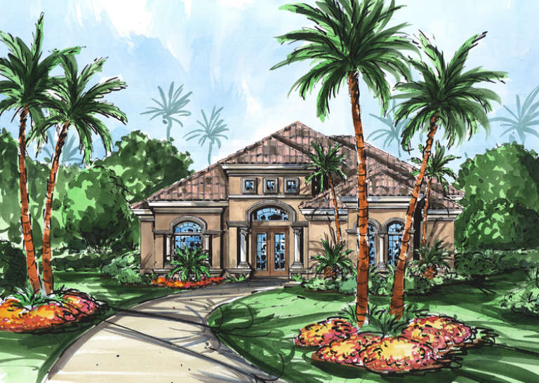 Florida House Plan #575-00049 Elevation Photo