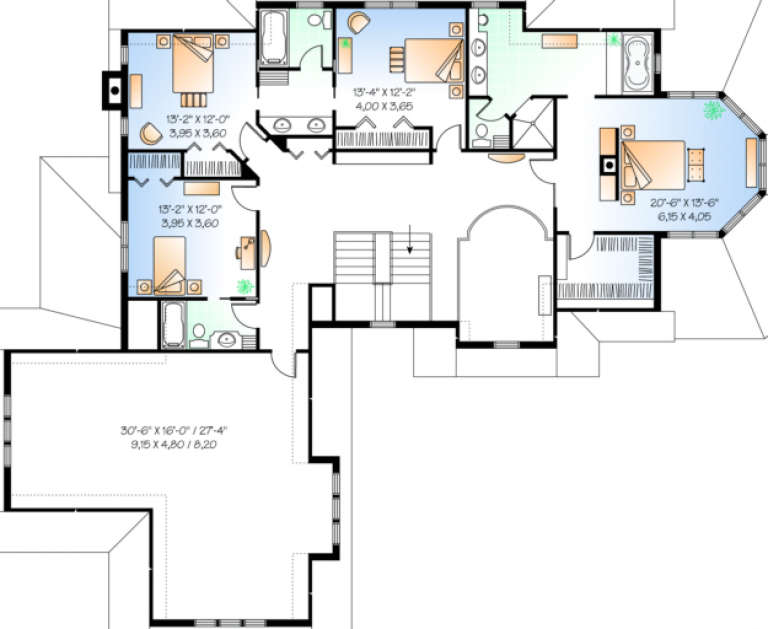 House Plan House Plan #485 Drawing 2
