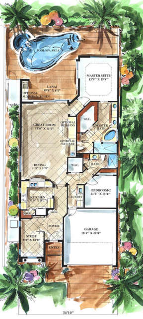 Floorplan 1 for House Plan #575-00050