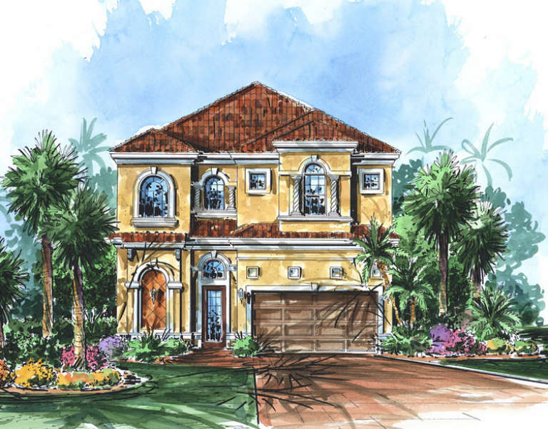 Mediterranean House Plan #575-00051 Elevation Photo