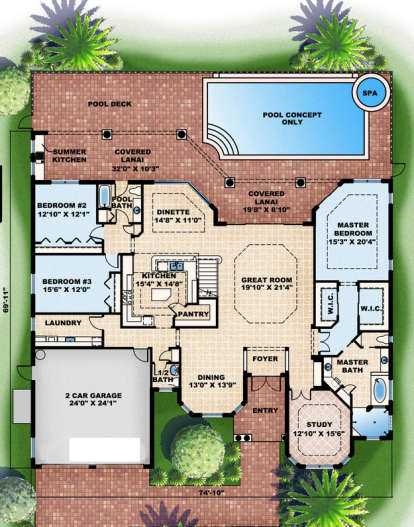 Floorplan 1 for House Plan #575-00052