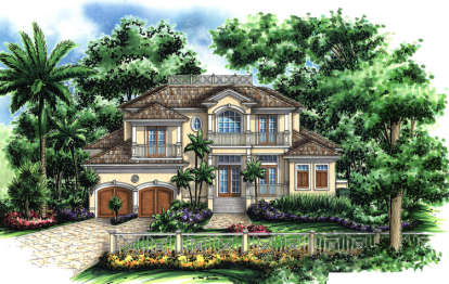 Florida House Plan #575-00053 Elevation Photo