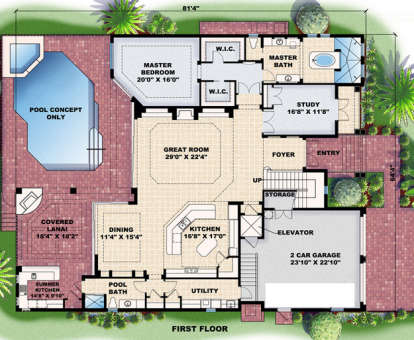 Floorplan 1 for House Plan #575-00053