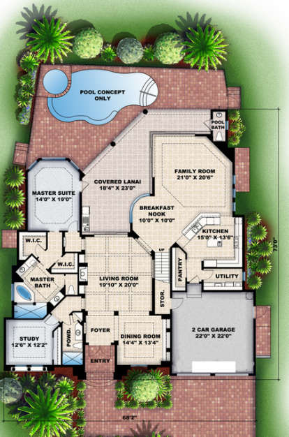 Floorplan 1 for House Plan #575-00057