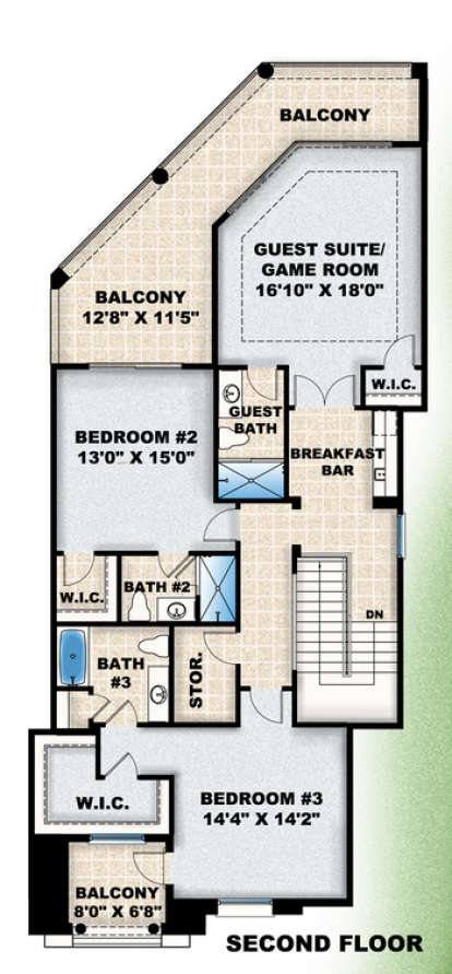 Floorplan 2 for House Plan #575-00057