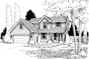 Traditional House Plan #402-00814 Elevation Photo
