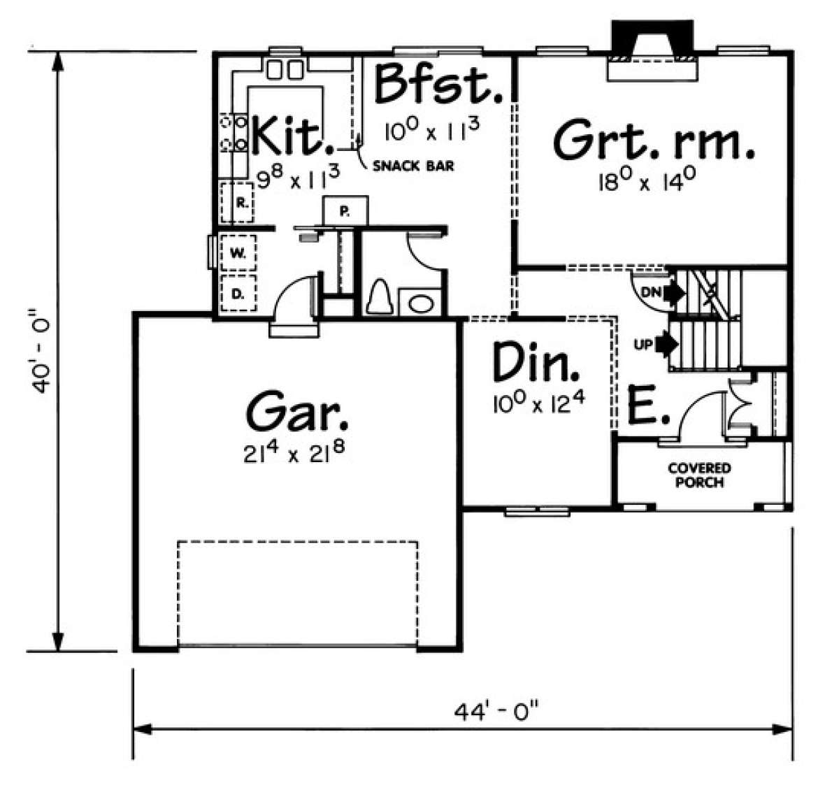 Floorplan 1 for House Plan #402-00814