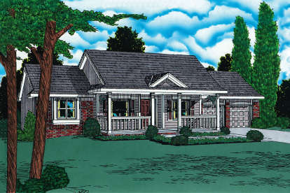 Ranch House Plan #402-00828 Elevation Photo