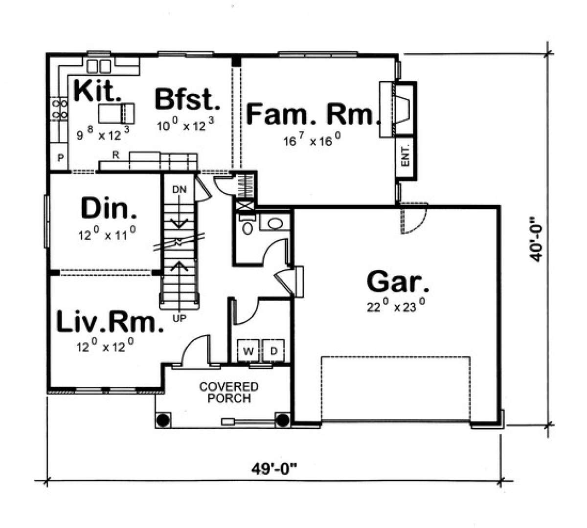Floorplan 1 for House Plan #402-00847