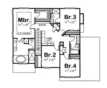 Floorplan 2 for House Plan #402-00848