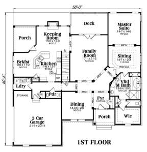 Main Floor for House Plan #009-00032