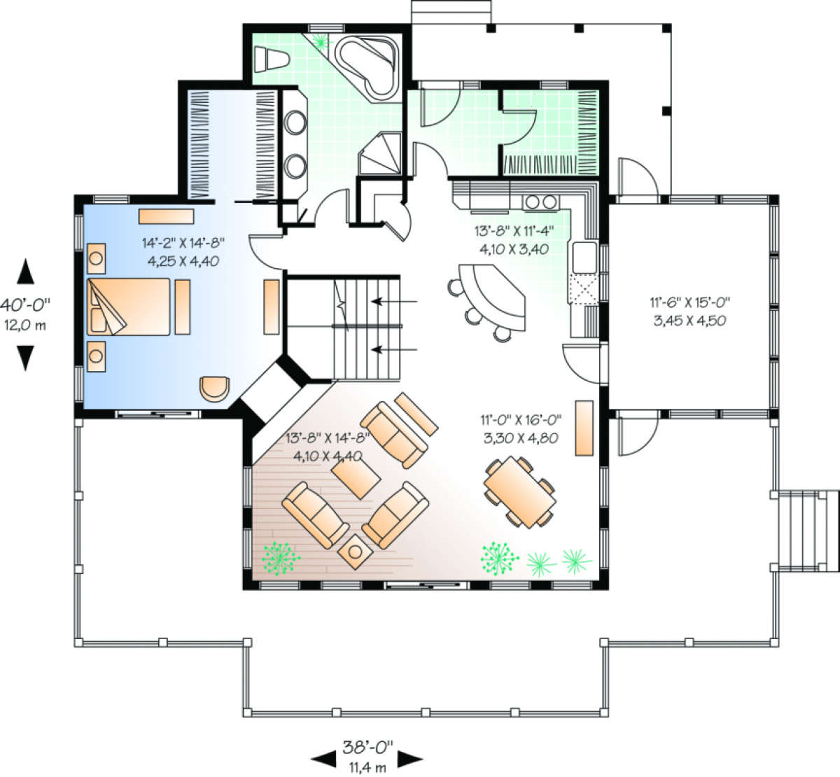Vacation Plan 1 2 Square Feet 3 Bedrooms 2 Bathrooms 034 Vacation Plan 1 2 Square Feet 3 Bedrooms 2 Bathrooms 034