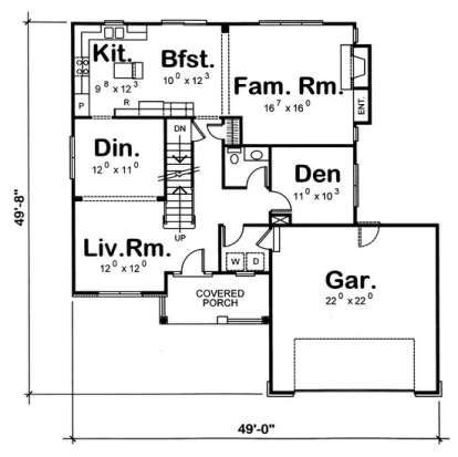 Floorplan 1 for House Plan #402-00849