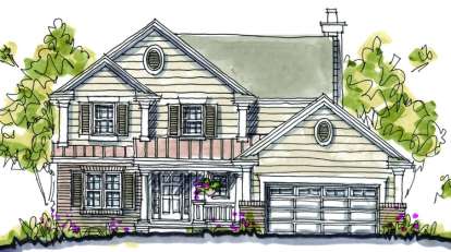 Traditional House Plan #402-00850 Elevation Photo