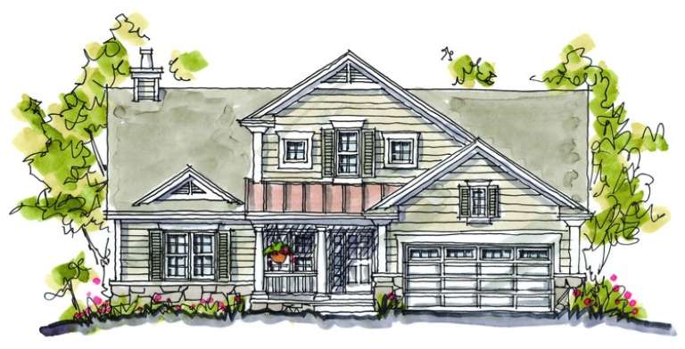 Traditional House Plan #402-00853 Elevation Photo