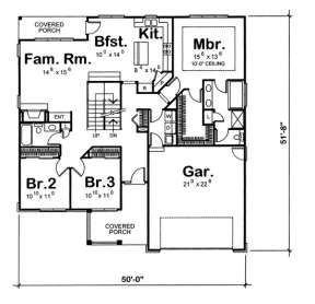 Floorplan 1 for House Plan #402-00853