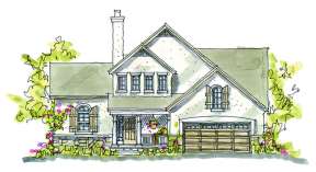 French Country House Plan #402-00855 Elevation Photo