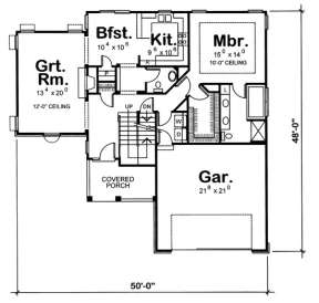 Floorplan 1 for House Plan #402-00855