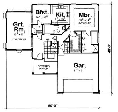 Floorplan 1 for House Plan #402-00855