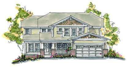 Craftsman House Plan #402-00859 Elevation Photo