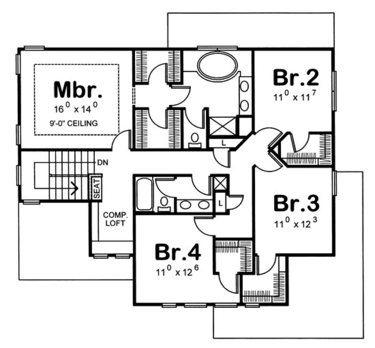 Floorplan 2 for House Plan #402-00859