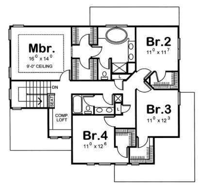 Floorplan 2 for House Plan #402-00859