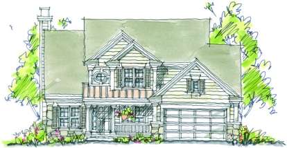 Country House Plan #402-00860 Elevation Photo
