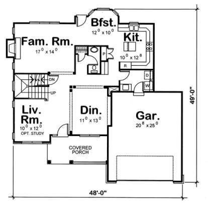 Floorplan 1 for House Plan #402-00860
