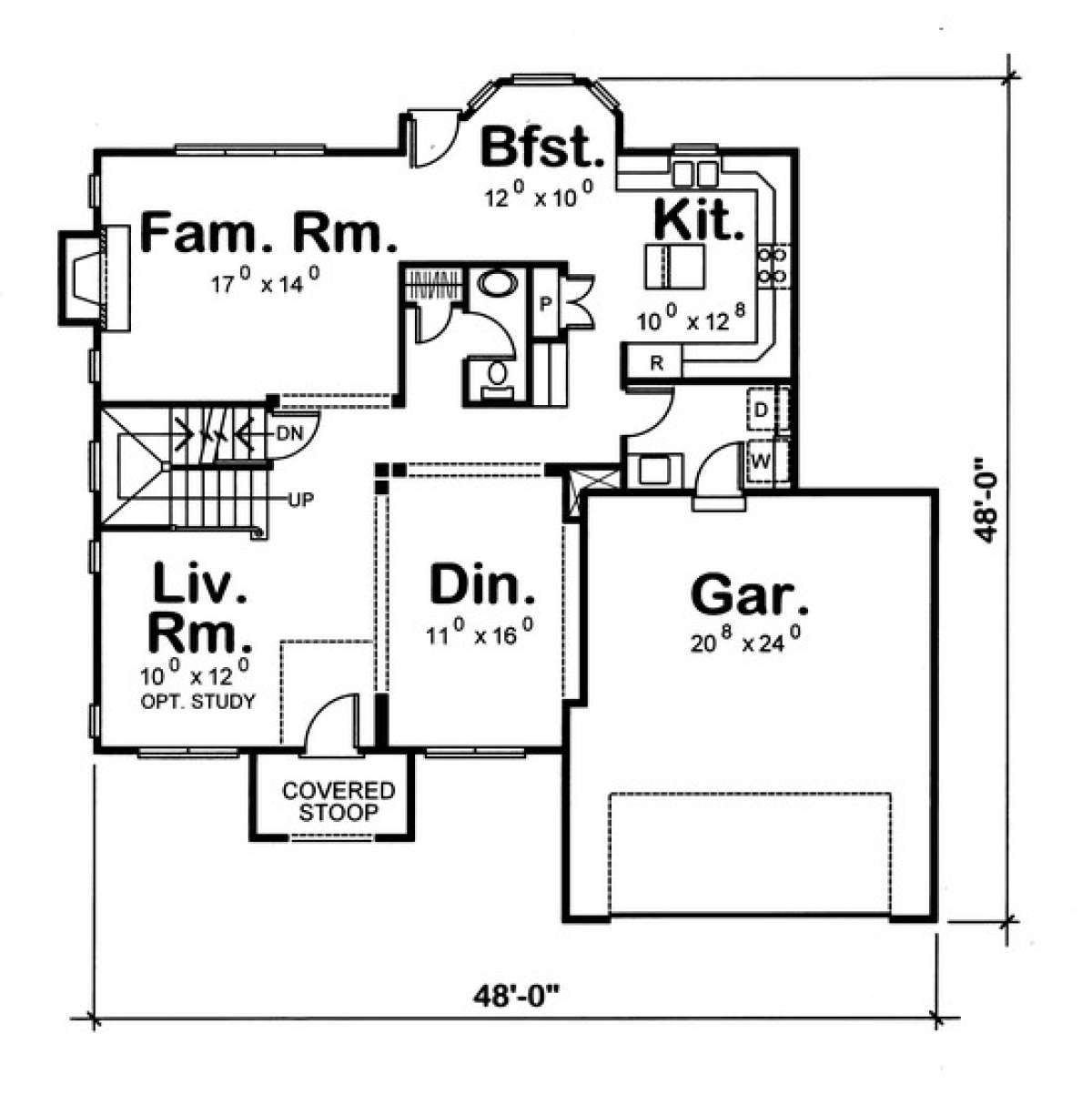 Floorplan 1 for House Plan #402-00861
