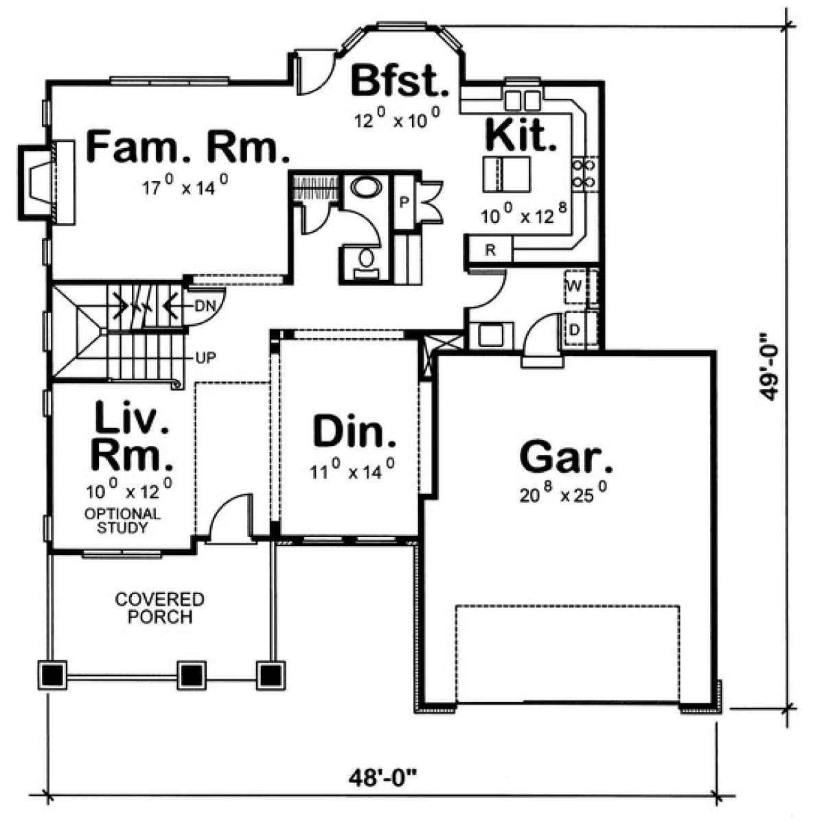 Floorplan 1 for House Plan #402-00862